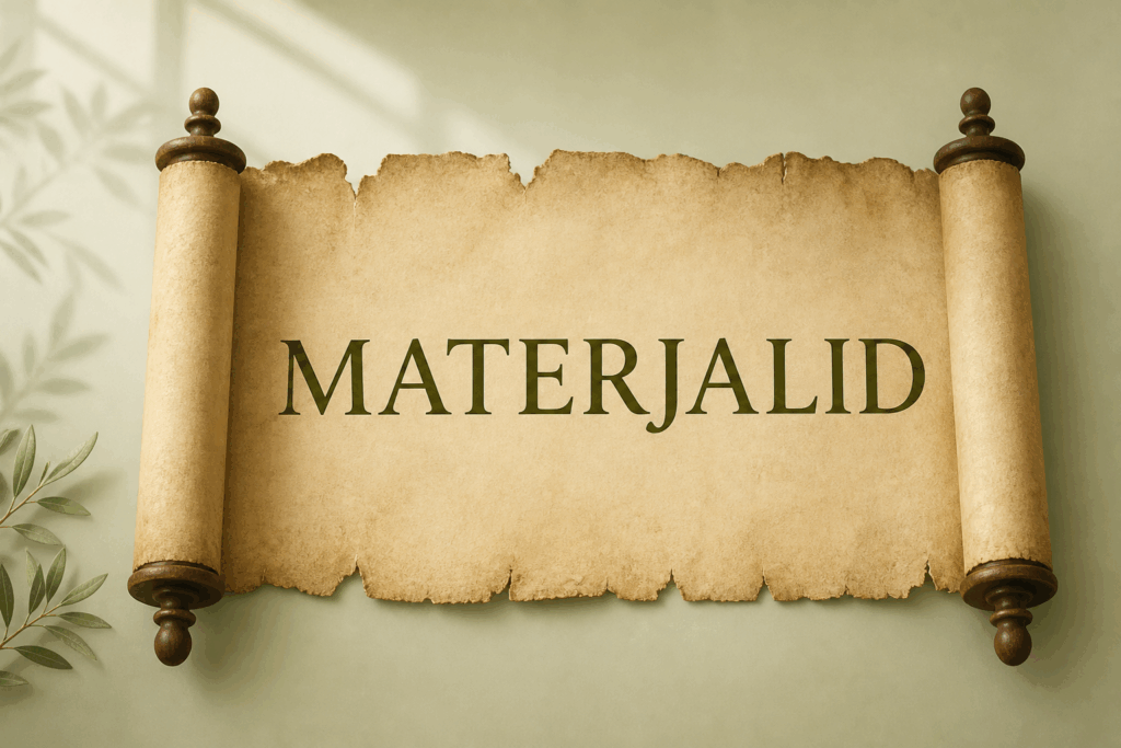 Avatud vana rullraamat – materjalid